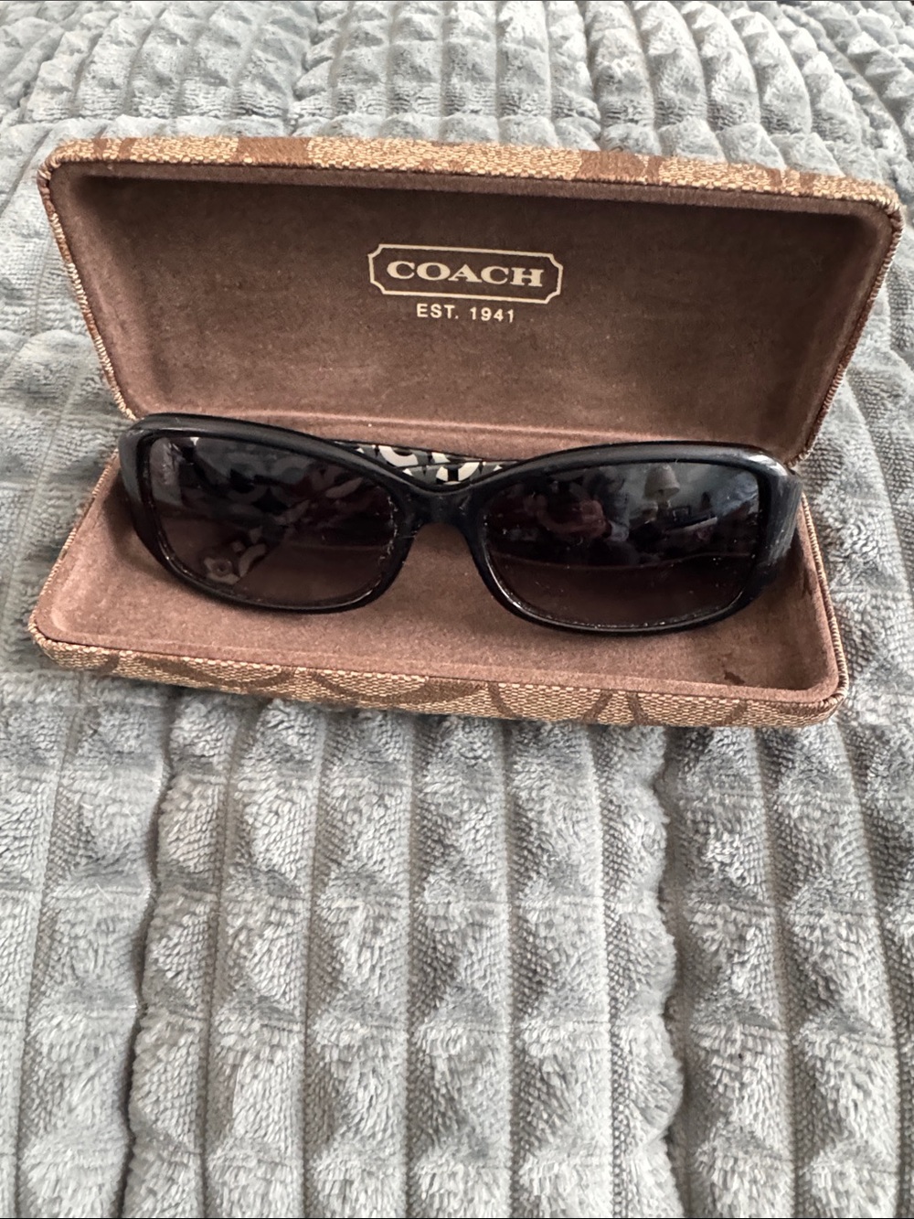 Coach Black Oversized Women's Sunglasses with Signature Case